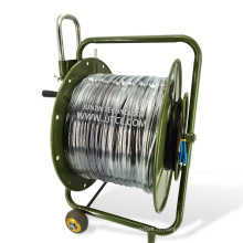 Tire de câbles à fibre optique déployable entièrement avec roue en caoutchouc résistant à l&#39;usure